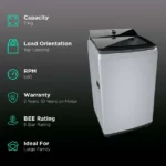 Bosch 7 Kg Top Load Washing Machine (WOE703S0IN-N_Silver)