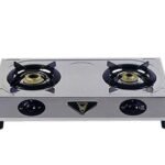 Butterfly Stainless Steel Ace 2 Burner Manual Heating Element Gas Stove (steel, 3-inch)