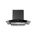 Faber 75 cm 1500 m³/hr Autoclean Curved Shape Kitchen Chimney | 12 years warranty on motor | HOOD PRIMUS PLUS ENERGY IN HCSC BK 75 with SS Baffle Filter, Free 1 Year Extended warranty