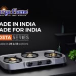 Surya Flame LPG Gas Stove 3 Brass Burner Stainless Steel Stove Costa BIS Certified Doorstep Warranty with 2 Year (Silver)
