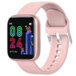 mi Smart watch for women girls kids men boys Waterproof D20 Touchscreen Smart Watch for Mens Y68 Bluetooth Smartwatch with Blood Pressure Tracking, Heart Rate Sensor and Basic Functionality - Pink
