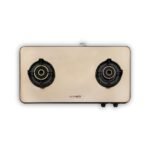 BLOWHOT Premium Design ISI Certified Sapphire Gold Manual 2 Burner Slimmest Gas Stove | Stainless Steel Top | 5 Year Warranty On Burner and Gas Valve - Gold