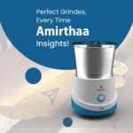 Amirthaa Teja Table Top Wet Grinder, 120 Watts, 1.5 litre Capacity, 1440 RPM, 5 Year Warranty, ABS Body, Stainless Steel Drum (Blue)
