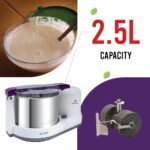 Amirthaa XL Gold 2.5 Litre Table Top Wet Grinder, 150W with 5 Year Warranty (Purple)