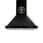 BLOWHOT EVA S BPC Chimney: 60 cm With Free Installation Kit | 1200 m³/h Suction Power | 3 Speed Push Control | Dual Baffle Filter | LED Lights | 10-Year Motor Warranty