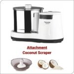 Butterfly Smart 2 Litres Table-Top Wet Grinder|150 Watts|Shockproof ABS Body| Coconut Scrapper Attachment|2 stones with 4-Way Grinding| Stainless Steel Drum | 2 Years Manufacturer's Warranty | White