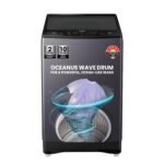 Haier 10.5 Kg 5 star Fully Automatic Top Loading Washing Machine HWM105-826S6, Starry Silver,2024, Oceanus Wave Drum,Near Zero Pressure, Toughened glass