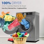Havells-Lloyd 8 Kg 6 Kg Inverter Front Load Fully Automatic Washer Dryer (LWDF80DX1 Dark Inox, Power Jet)