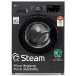 LG 7 Kg, 5 Star, Direct Drive Technology, Steam Wash, 6 Motion DD, Smart Diagnosis, Fully-Automatic Front Load Washing Machine (FHM1207SDM, Allergy Care, In-Built Heater, Touch Panel, Middle Black)