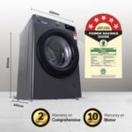 LG 8 Kg, 5 Star, AI Direct Drive Technology, Steam & 6 Motion DD Fully-Automatic Front Load Washing Machine (FHP1208Z3M, Intelligent & Convenient Fabric Care, Allergy Care, Middle Black)