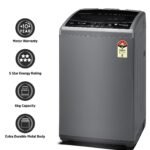 Panasonic 6 Kg 5 Star Fully-Automatic Top Load Washing Machine ( NA-F60LF1HRB, Grey, Durable Metal Body, 8 Wash Program, Aquabeat wash technology, One touch smart wash, 2022 model)