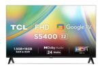 TCL 80.04 cm (32 inches) Bezel-Less S Series Full HD Smart LED Google TV 32S5400 (Black) Style Name: S5400 Series