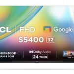 TCL 80.04 cm (32 inches) Bezel-Less S Series Full HD Smart LED Google TV 32S5400 (Black) Style Name: S5400 Series