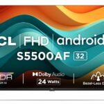 TCL 80.04 cm (32 inches) Metallic Bezel-Less S Series FHD Smart Android LED TV 32S5500AF (Black) Style Name: S5500AF Series