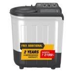 Whirlpool 6.5 Kg 5 Star Ace Supreme Semi-Automatic Top Loading Washing Machine (ACE SUPREME RYL SRS 6.5 GREY, 4 Year Comprehensive Warranty, 1400 RPM Motor, 5 Year Motor Warranty)