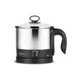 Pigeon Kessel Multipurpose Kettle (12173) 1.2 litres with Stainless Steel Body, used for boiling Water and milk, Tea, Coffee, Oats, Noodles, Soup etc. 600 Watt (Black & Silver)