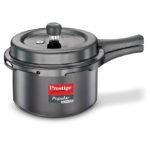 Prestige Popular Svachh Hard Anodised Pressure Cooker(3.0 L, Black, Deep Lid-Controls Spillage)