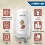 Crompton InstaBliss 3-L Instant Water Heater (Geyser) with Advanced 4 Level Safety (White)
