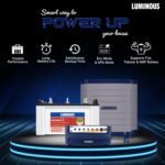 Luminous Inverter & Battery Combo (Power sine 1100 Pure Sine Wave 900VA/12V Inverter with RC18000ST Short Tubular 150Ah Battery + Trolley) for Home, Office & Shops