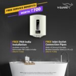 V-Guard Victo Plus DG Water Geyser 15 Litre | In-built Safe Shock Module | Stylish Digital Display | 5 Star Rating Energy Efficiency with Advanced Multi-layered Safety Features | White-Black