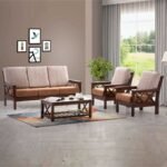 Larry Wooden Sofa Set 3+1+1 Seater