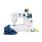 Usha Janome Excella DLX Automatic Zig-Zag Electric Sewing Machine || 13 Built-In-Stitches || 21 Stitch Function (White & Blue)