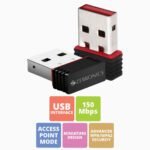 ZEBRONICS ZEB-USB150WF1 WiFi USB Mini Adapter Supports 150 Mbps Wireless Data, Comes with Advanced Security WPA/WPA2 encryption Standards