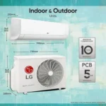 LG	INVERTER   Q19WNXE   3 STAR  1.5 TON    ( XZDFFAA ) - Image 2