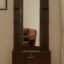 WOOD DOUBLE TABLE CORNER